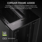 Korpusas PC Case - CORSAIR - FRAME 4000D Series - Mid-Tower - Black