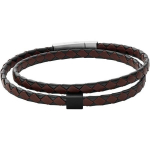 Apyrankė - SKAGEN - SKJM0185998 - Rudas Oda - Dvivietis Plienas - 185 mm