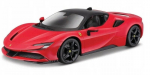 Miniatiūrinis automobilis - Bburago - Ferrari SF 90 Stradale - Raudona - I&scaron;tikimi detalės - Atidaromos