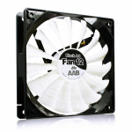 AABCOOLING Black Jet Fan 12 - Galingas 120mm Kompiuterio Ventiliatorius, 170m&sup3;/h Oro Srautas, Tylus 20.9dB Veikimas Su FDB Guoliais, Tinka PC Korpusams, 1600 RPM, Modernus Dizainas Su 15 Menčių, Antivibracinės Tarpinės, Stabilus IC Variklis, universal