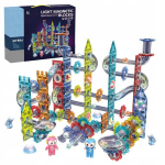 Magnetinių kaladėlių rinkinys su &scaron;viesa Click4Toys, 228 elementai