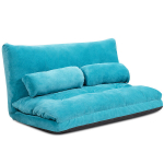 Costway Reguliuojama grindų sofa, 180 x 98 x 18 cm, mėlyna