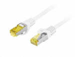 PATCHCORD KAT.6A S/FTP LSZH CU 10M BIAŁY FLUKE PASSED LANBERG