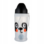 Nei&scaron;sipilanti gertuvė su &scaron;iaudeliu Canpol Babies BabiesBoo Panda 56/510_whi, 9+ mėn, 270 ml