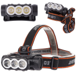 Įkraunamas priekinis žibintas, 3 LED