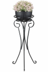Metal flower stand for one pot, BLACK