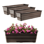 KADAX balkono gėlių vazonas Gėlių vazonas didelis 60 cm gėlių paketas 3 gėlių stovai