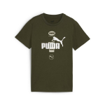 Laisvalaikio mar&scaron;kinėliai berniukams PUMA POWER Graphic Tee B Dark Olive - 68185870, žali