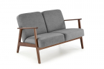 MILANO 2S sofa, pilka CASTEL 93 / tamsus rie&scaron;utas &ndash; eleganti&scaron;ka 2 vietų sofa i&scaron; Halmar