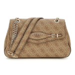 GUESS &scaron;viesiai rudos moterų petinės rankinės - Katya Convertible Xbody Flap Bag Latte Logo 311286
