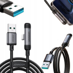 Usb-a į Usb-c 3a 90&deg; kampinis laidas, 1.2m, 480 Mbps