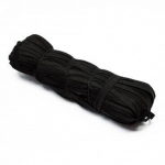 Megzta elastinė juostelė (guma) 9 mm, spalva juoda, 100 m