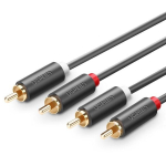 Kabelis Ugreen stereo 2RCA audio video Cinch, 2m (10518)