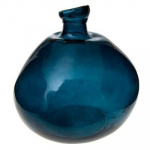 Perdibto stiklo vaza Blue, mėlyna, 33cm