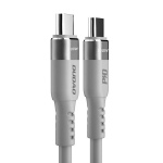 USB Kabelis Dudao 'LC5MAX' pilkas 'Type-C / Type-C' 100cm
