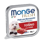 MONGE Fresh pa&scaron;tetas su Tuno gabaliukais, suaugusiems &scaron;unims 100g