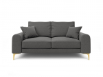 Dvivietė sofa Mazzini Sofas Madara, tamsiai pilka