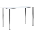 Valgomojo stalas, 120x60x75cm, skaidrus