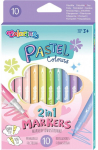 Dvipusiai flomasteriai Colorino Pastel, 10 spalvų