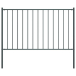 Tvoros plok&scaron;tė su stulpais, antracito, 1,7x1,25m, plienas