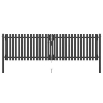 Sodo vartai, antracito spalvos, 4x1,25m, plienas