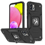Apsauginis dėklas Samsung Galaxy A03 su magnetiniu laikikliu, juodas