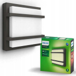 Philips Petronia Led sieninis &scaron;viestuvas lauko 12w 4000k antracitas
