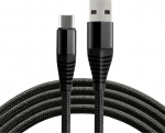 Kabel Usb-c Everactive 1m, 5a greitas įkrovimas, juodas