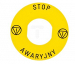 Schneider Harmony Xb5 Xb4 Zby9pl30 Geltona "stop" etiketė