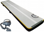 Pripučiamas kilimėlis MASTER Airtrack S-Pro, 600 x 100 x 20 cm., pilkai - juodas