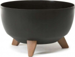 Gėlių vazonas Roma 47x27.5 cm juodas su kojelėmis