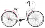 Dviratis AZIMUT Vintage 28" 3-speed 2025 white-pink shiny