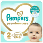 Sauskelnės PAMPERS Premium Care, 2 dydis, 4-8kg, 136 vnt
