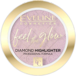 &Scaron;vytėjimo suteikianti priemonė Eveline Cosmetics Feel the Glow Diamond, 03 Rose Gold, 4.2 g