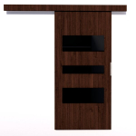 Stumdomos durys ni&scaron;ai ADRK Furniture Cento 76, rudos