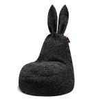 Vaiki&scaron;kas sėdmai&scaron;is Qubo Daddy Rabbit Currant FLUFFY FIT juodas, prakti&scaron;kas dizainas