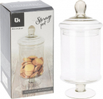Porcijų rinkinys Excellent Houseware stiklinis indelis su dangteliu, skaidrus