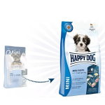 Happy Dog Mini Puppy jauniems &scaron;uniukams su pauk&scaron;tiena ir ėriena, 4 kg