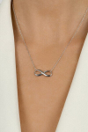 Sidabrinis kaklo papuo&scaron;alas moterims Brilio Silver Infinity NCL82W