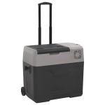 &Scaron;altdėžė su ratukais ir rankena, 50l, juoda