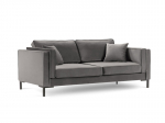 Keturvietė sofa Luis 4, &scaron;viesiai pilka/juoda
