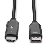 Lindy 3 m DisplayPort į HDMI Adapterio Kabelis, Juodas
