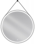 Vonios veidrodis Mexen Reni Black LED, juodas