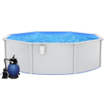 vidaXL Baseinas su smėlio filtru su siurbliu, 460x120cm