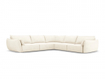 Simetrinė kampinė sofa Vanda, 7 sėdimos vietos, &scaron;v. smėlio sp.