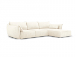 De&scaron;ininė kampinė sofa Vanda, 4 sėdimos vietos, &scaron;v. smėlio sp.