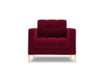 Fotelis Cosmopolitan Design Bali 1S-V, raudonas/auksinės spalvos
