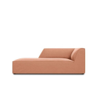 Aksominė kairinė sofa Micadoni Ruby, rožinė