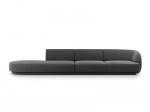 Sofa Micadoni Home Miley left, 302x85x74 cm, pilka