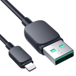 IPhone Lightning USB kabelis 2.4A 480Mbps, 2m, juodas